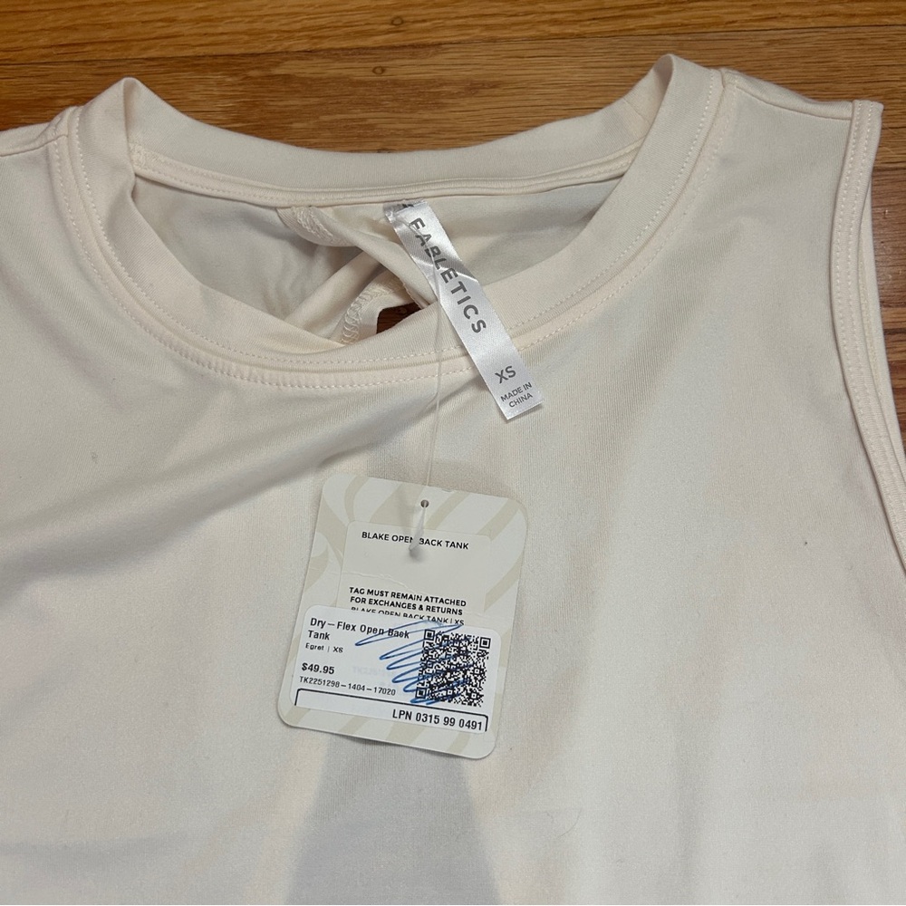 Fabletics Cream Tank Top - Picture 3 of 3